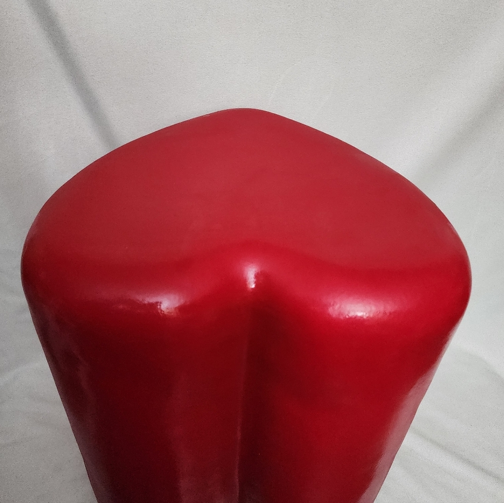 Red Heart-Shaped LARGE VALENTINE STOOL 18" Inches Tall 14" Inches Wide - Picture 6 of 7